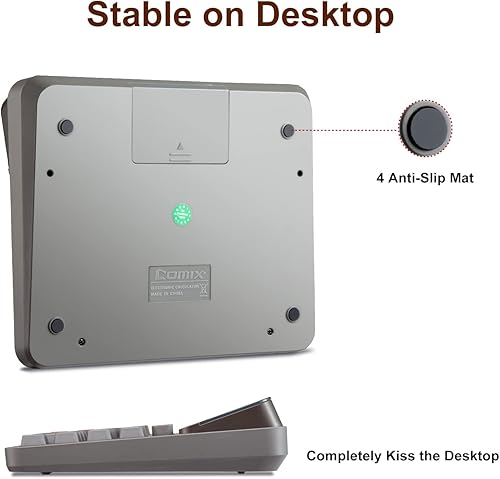 Miniatura 8 de Comix Calculadora de escritorio, pantalla LCD grande de 12 dígitos, botones grandes, batería solar de doble alimentación, calculadora de escritorio