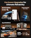 70mai Dash Cam 4K T800 3-Channel 2160P+2160P+1080P Front and Rear Inside, 3 HDR Dual STARVIS 2 Car Camera, Night Vision, Voice Control, Support 4G LTE, Motion Detection, Parking Mode, 512GB SD Card - Image 7