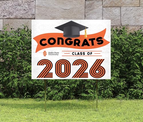 KH Sports Fan Idaho State Bengals Congrats Class of 2026 Graduation Yard Sign, 18x24