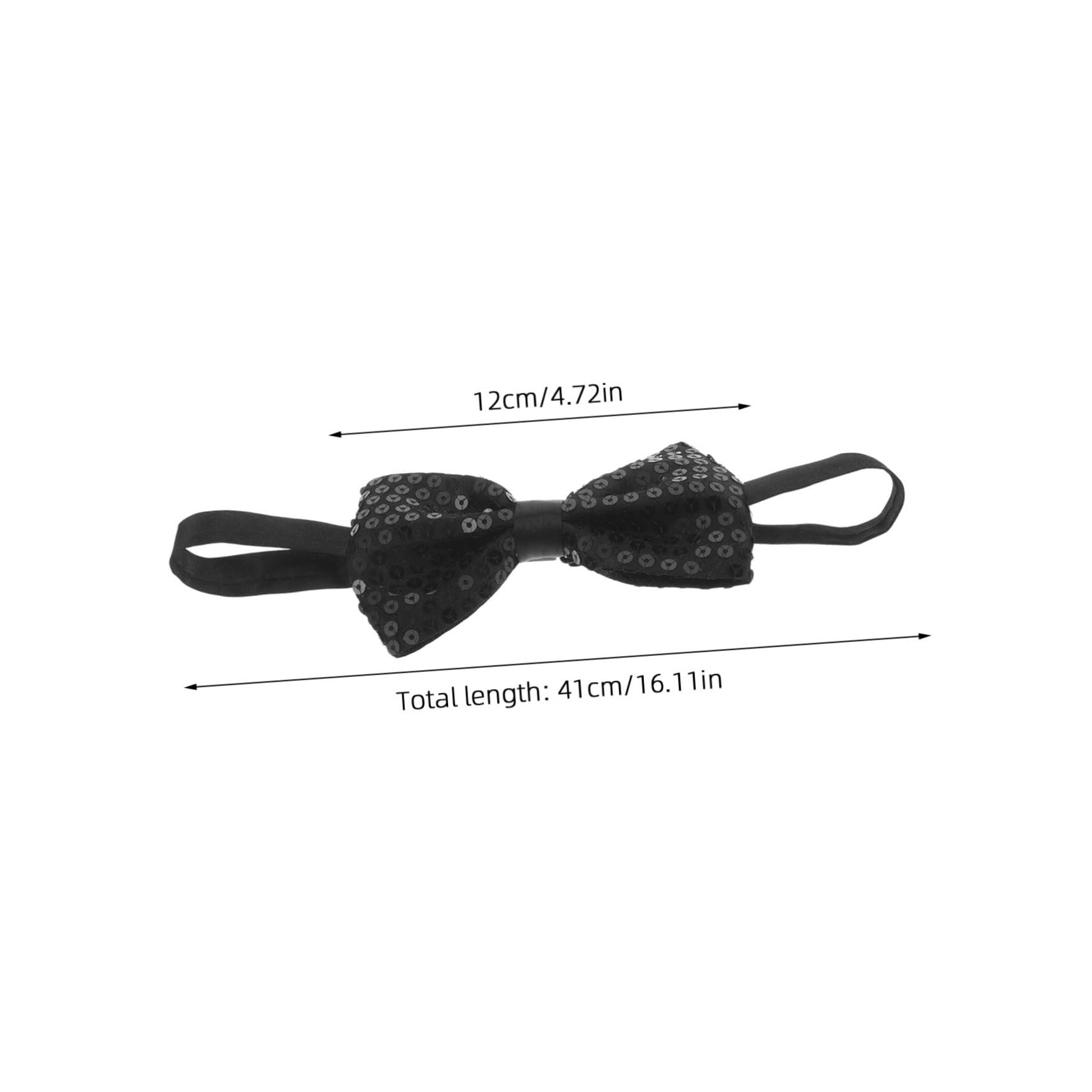 Homoyoyo Adjustable Length Bowties Sequin Bowties for Wedding Baby Bow Tie Shiny Bow Tie for Banquet Party Graduation