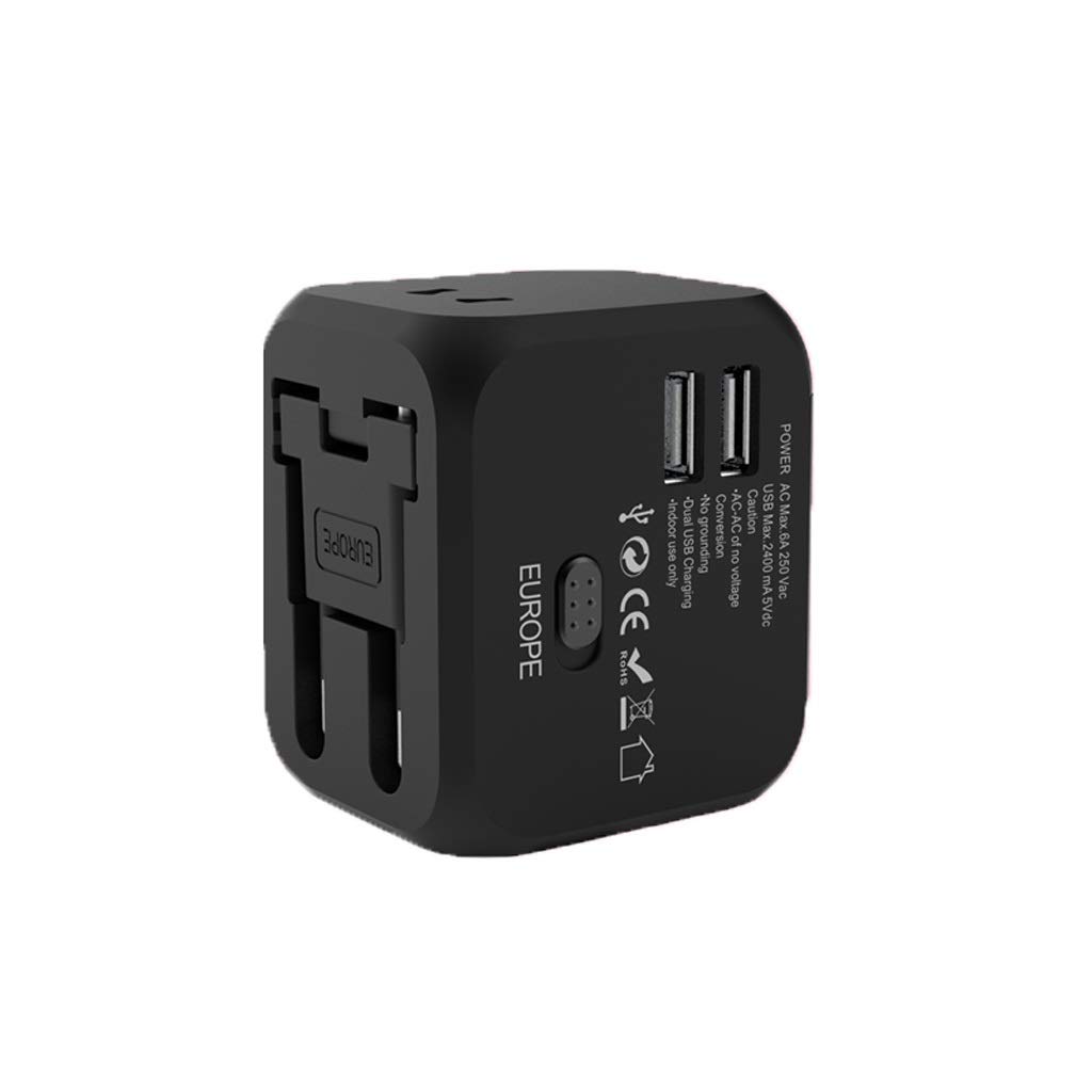 Adattatore da Viaggio Adattatore di Viaggio in Tutto Il Mondo, Adapter Travel Socket International, Portable Travel International Charging Socket Spina di Alimentazione multiporta