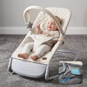 Electric Baby Rocker Chair & Infant Seat, 3-Speed Auto-Rock, Up to 20 lbs
