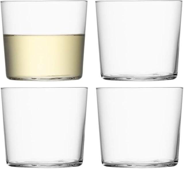 LSA International Gio Tumbler (low) 310 ml Clear | Set of 4 | Dishwasher Safe | GI16