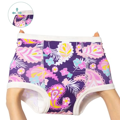 Image of ALVA ALVABABY 6 Packs Potty Training Pants Cotton Absorbent Floral Toilet Training Underwear For Toddler Boys And Girls 2T 3T 4T