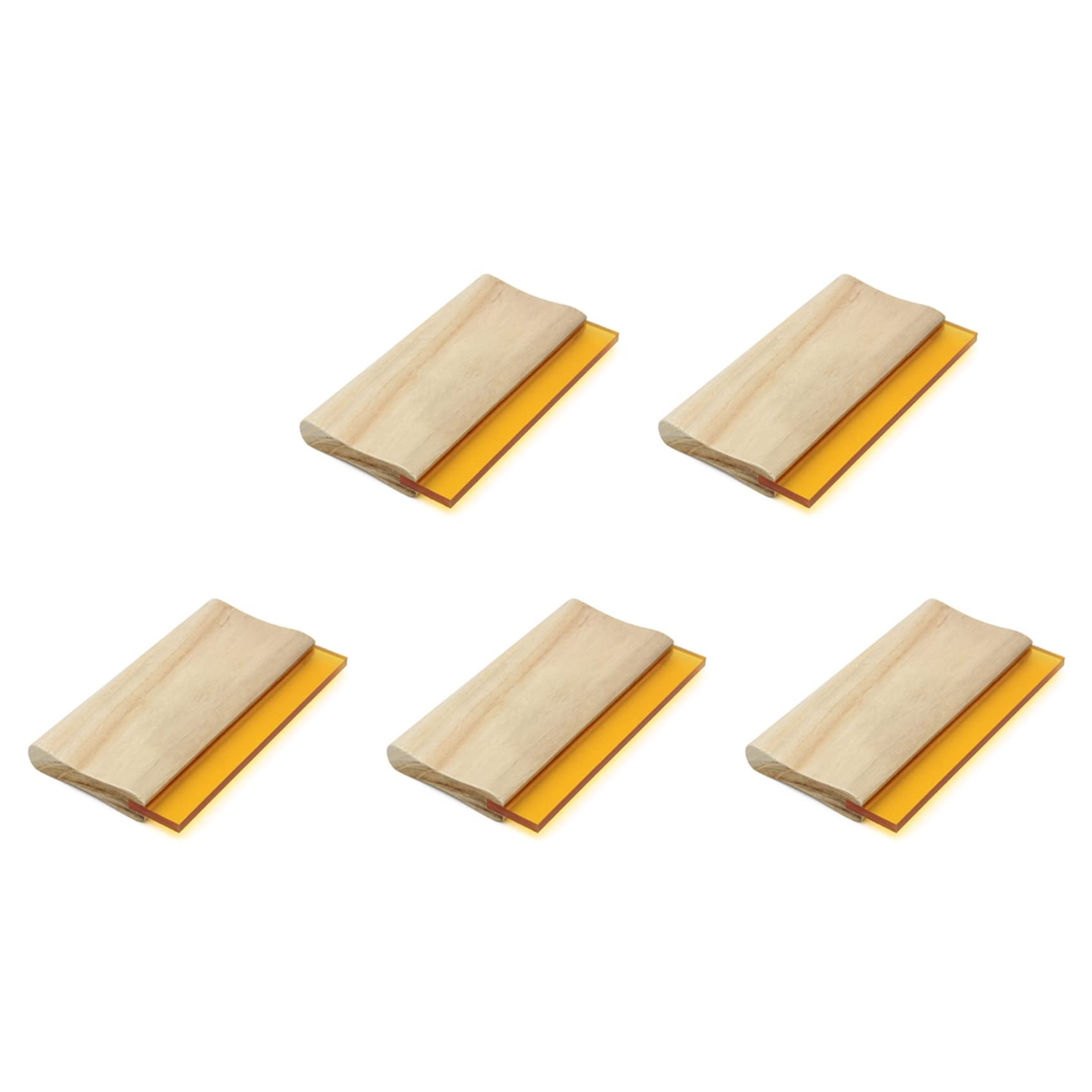 Jnchdghwa 5X 8 Inch Silk Screen Printing Press Squeegee Single 70 Durometer Ink Scraper Tools