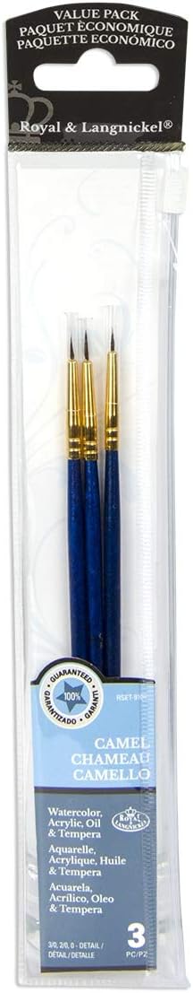 Sable Value Pack Brush Set-3/Pkg