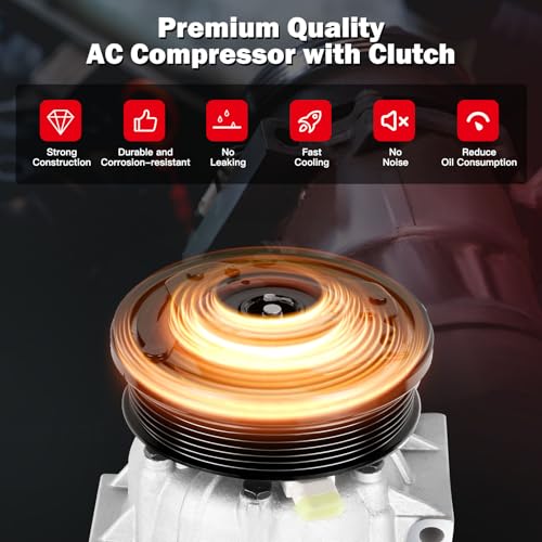 Image of AC Compressor w /Clutch for Pontiac Grand Am for Chevrolet Impala 1996-2008