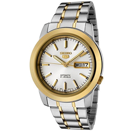 [�Z�C�R�[]Seiko �r���v 5 Automatic White Dial Two-Tone Stainless Steel SNKE54 �����Y [���s�A���i]