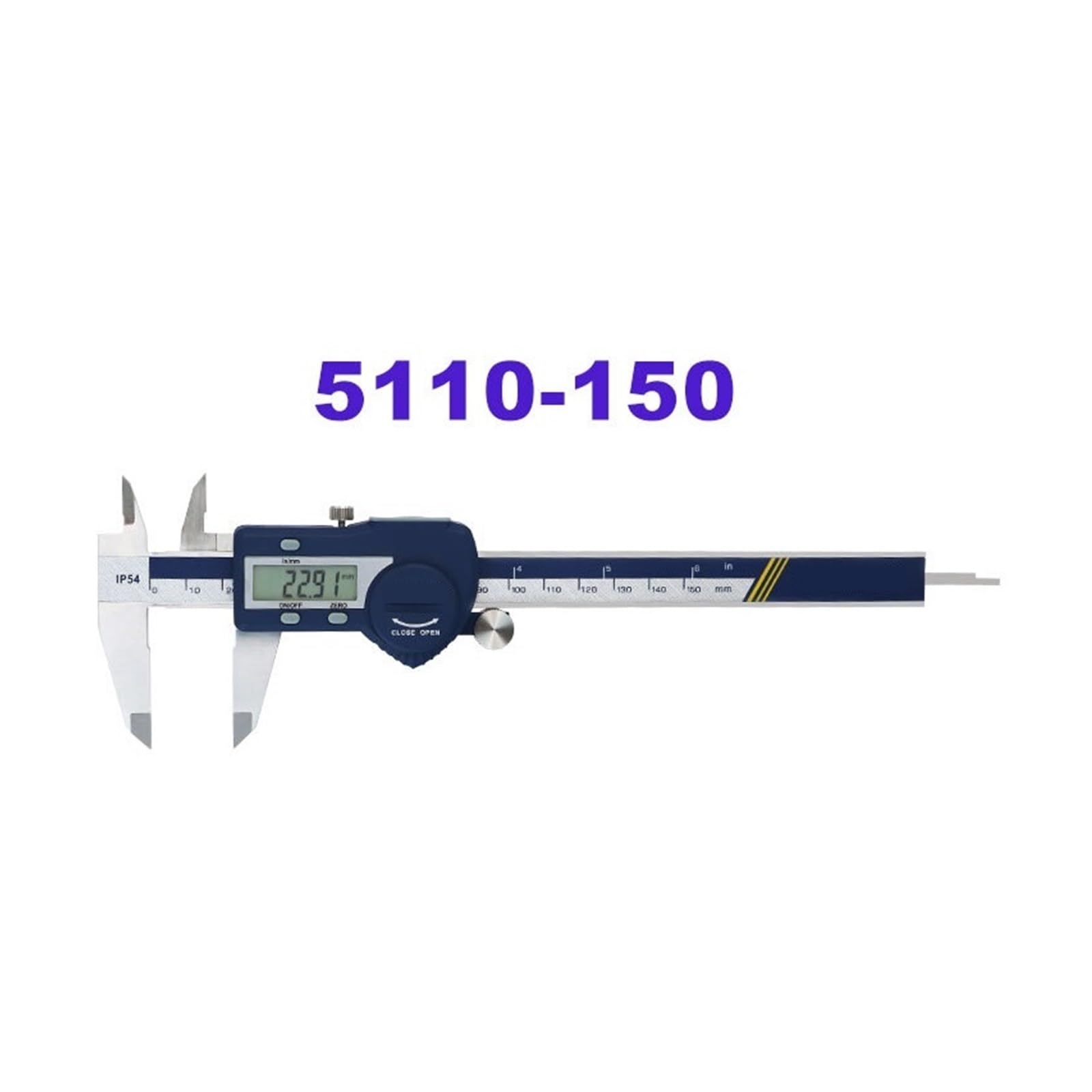 Pies de Rey Calibrador Digital Vernier electrónico de Acero Inoxidable endurecido 0 a 150 mm(0-150mm)