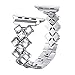 Secbolt Bling Bands Compatible Apple Watch Band 38mm 40mm Luxury Stainless Steel Metal Bracelet Replacement Wristband Strap for Iwatch Nike+, Series 4, Series 3, Series 2, Series 1, Edition, Silver