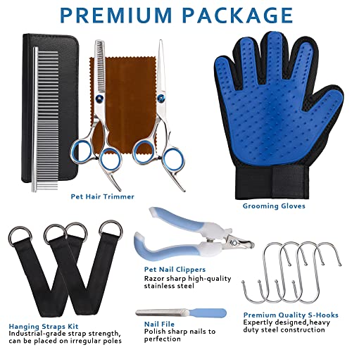Newcrew 15 in 1 Dog Grooming Hammock, Under 30 LBS Pet Hammock for Dog Grooming with Sling Bag, Hanging Straps, Grooming… - Image 3