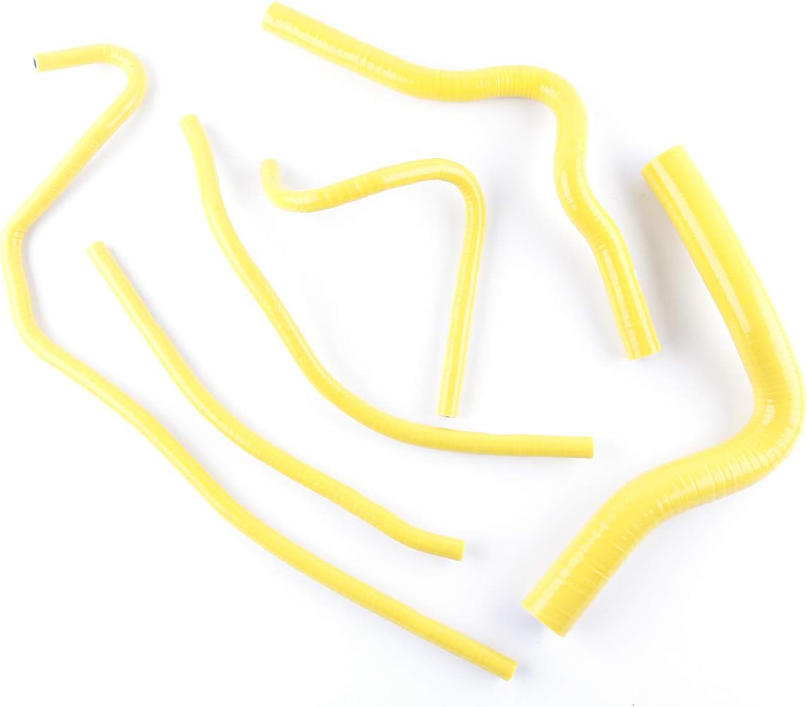 3 Layer 4.5mm Performance Silicone Radiator Hose Fit 2004 2005 2006 YAMAHA YZF-R1 R1 (Yellow)