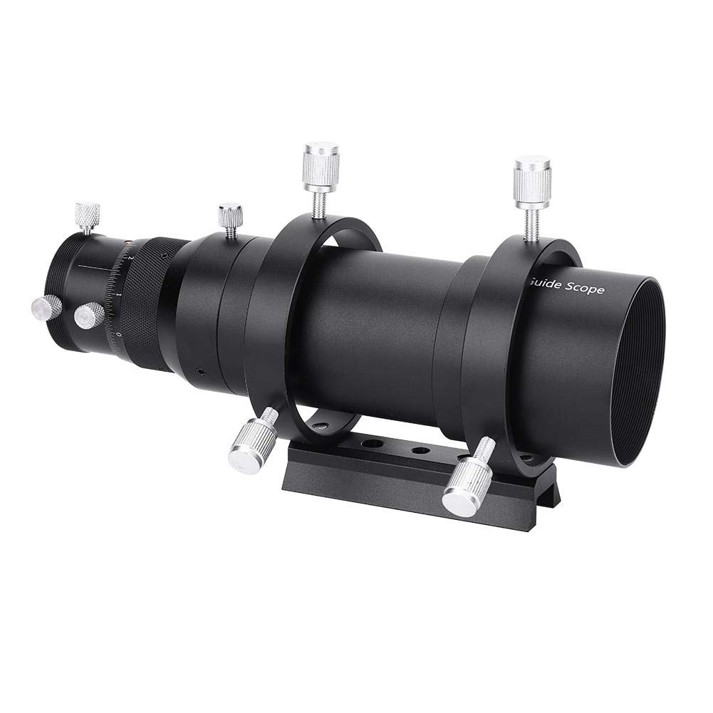 Finderscope, Aluminiumlegierung 50mm Double Helical Focuser Guide Scope Finderscope für astronomisches Teleskop Schwarze Farbe