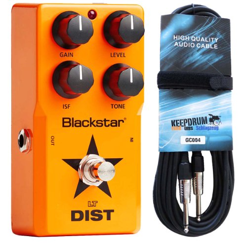 Black Star de LT Dist  Pedal de Efecto para Guitarra Keepdrum Guitarra Cable 6 m Gratis.