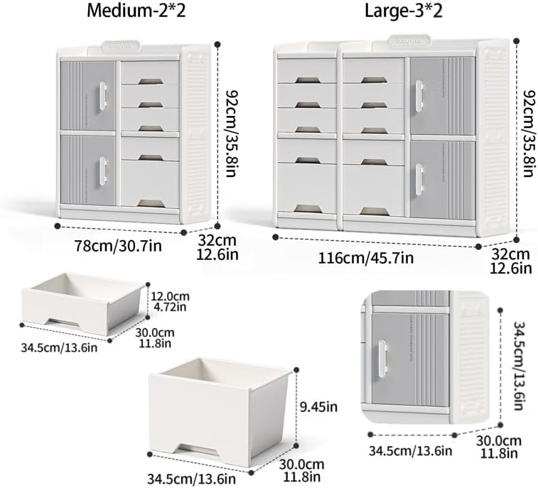 Miniatura 2 de Organizadores de juguetes para niños y almacenamiento con cajones extraíbles, gabinete abierto, estantería multiusos para organizar juguetes para