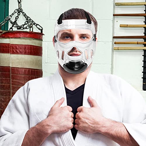 Karate Face Cover, Face Cover Clear Taekwondo Mask With Adjustable Strap, Protective Detachable Thickening Face Shield, Boxing Headgear Taekwondo Sports Shield Taekwondo Protection For Sports Karate #TOP1