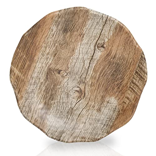 Homes R Us Sierra Norma Dia Plate, Medium Height: 2.8Cm Length: 20Cm Width: 20Cm Wood