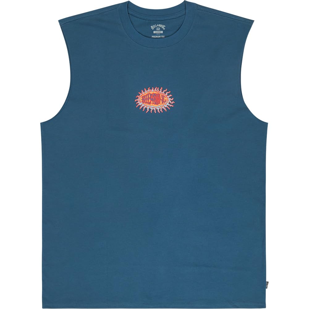 BILLABONG Men's Burn Out Tank Top T Shirt Top Real Teal Size XX-Large