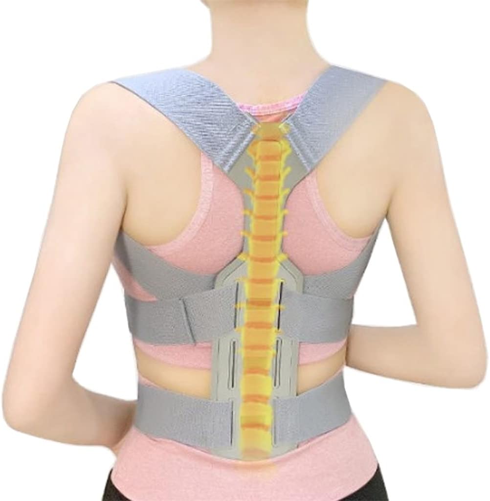 Shoulder Clavicle Chest Back Brace Straightener Posture Corrector Scoliosis Support Lumbar Waist Pull Belt(M code)