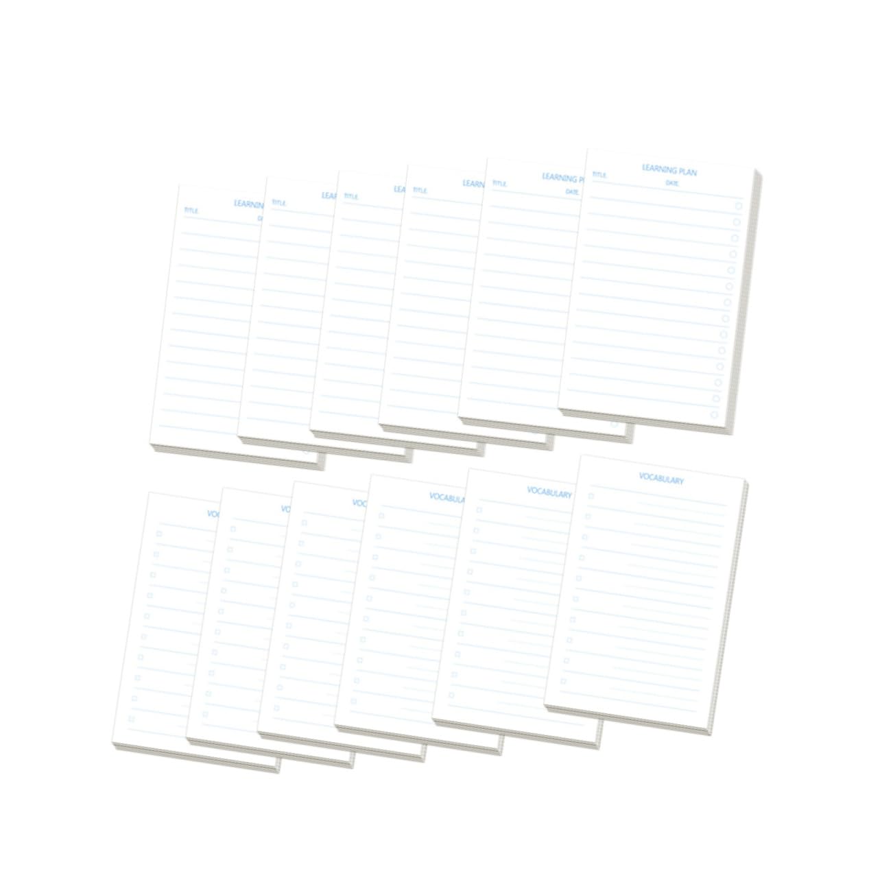 Angoily 2 Pièces Mots Portable Petits Blocs Notes Colorés avec Pages Lisses pour Mémos et Plans Étude Pratique pour Étudiants