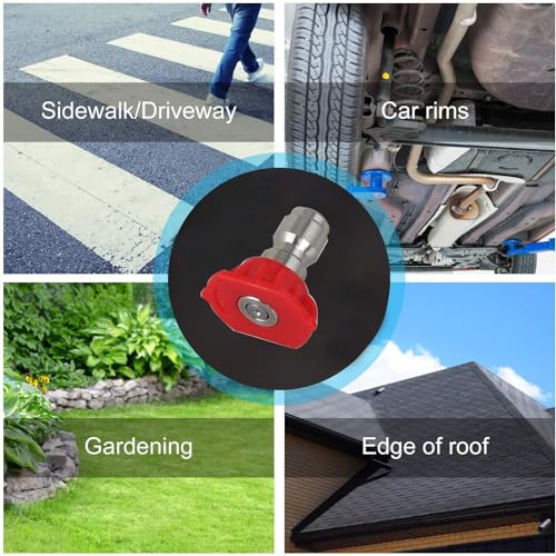 YUET High Pressure Washer Wand Extension Set, Replacement Lance, 8.5-Feet, 1/4 Inch Quick Connect, 4000 PSI Gutter Cleaning Tool Rod,Roof Cleaner Lance with 5 Pcs Nozzle Tips, 10 Pcs Rubber Ring 8 YUET High Pressure Washer Wand Extension Set, Replacement Lance, 8.5-Feet, 1/4 Inch Quick Connect, 4000 PSI Gutter Cleaning Tool Rod,Roof Cleaner Lance with 5 Pcs Nozzle Tips, 10 Pcs Rubber Ring - Image 8