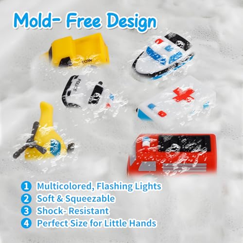 Light Up Bath Toy -Helicopter , 100% Food Grade Silicone Bathtub Toys, Shake-Activated Light Up Airplane Toy Flash & Lights Color Change, Soft & Squeezable for Baby&Toddler (1 Pack) - Image 6