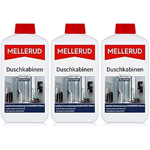 3X Mellerud Duschkabinen Reiniger Nachfüller 1L Cover