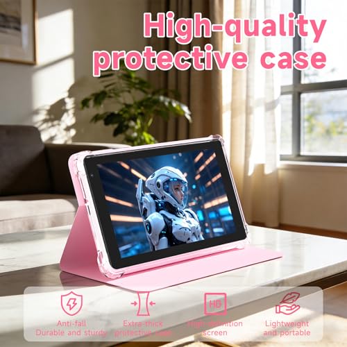 Image of NOVOJOY 7 Inch Tablet with Case, Android 15 Tablet PC, 32GB Storage 8GB RAM, Tablet PC with Quad-Core Processor, Dual Camera, WiFi, BT, Computer Tablet (with Case for