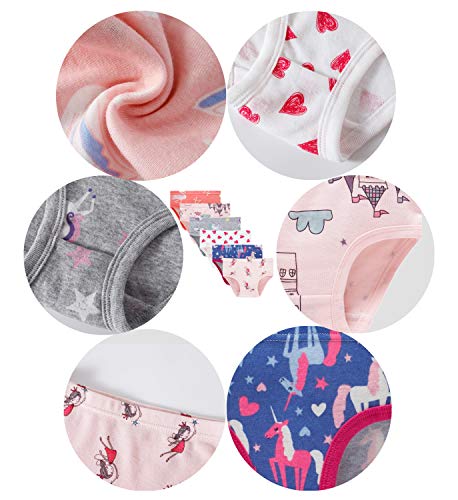 Cadidi Dinos Soft Cotton Panties Big Girls'Briefs Underwear (Pack of 6) Size 8