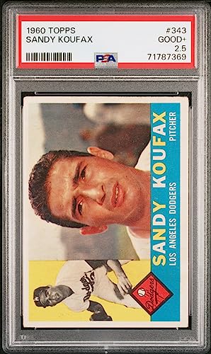Sandy Koufax 1960 Topps Baseball Card 343 Graded PSA 2.5 71787369