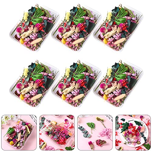 Ramo de flores secas artificiales color turquesa EXCEART miniatura 7