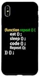 iPhone XS Max Funny Programers Coding Eat Sleep Code Repeat Case