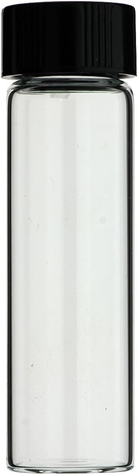 MADE IN USA 72 pack 8 DRAM 30 ml 1 oz Clear Glass Vials with Phenolic Screw Caps (Storage Cosmetics Oils Perfumes Spices Specimen)