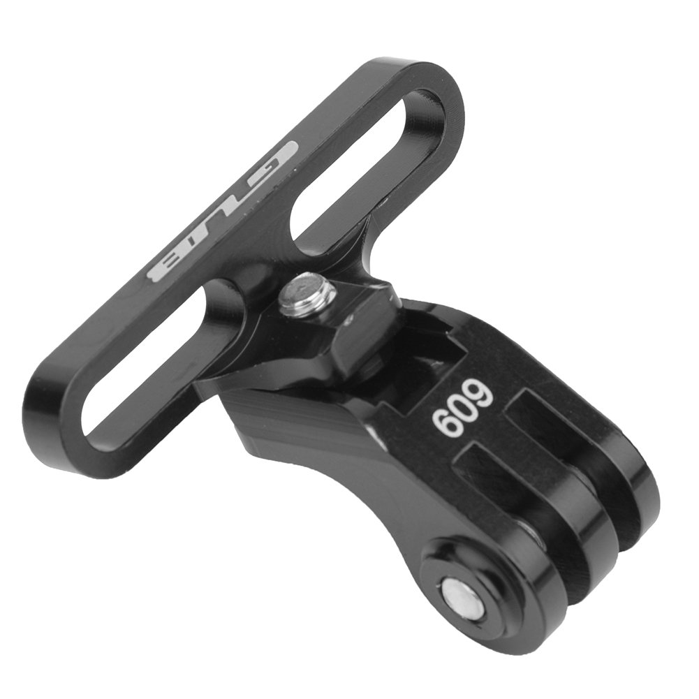 Uchwyt na kamerę rowerową, stop aluminium, adapter trzpienia do kamer GoPro i innych, odporny na rdzę, czarny