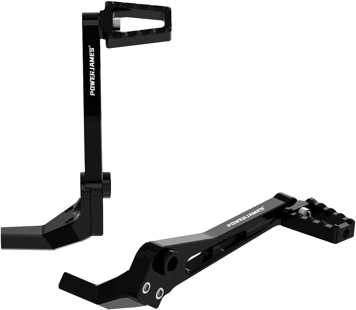 POWER JAMES Black Foot Brake Shift Lever Footpeg Fits for Harley 18-23 Street Bob, Low Rider, Softail Standard FXBBS FXST FXRST with Mid-Control (Black)