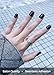ohora Semi Cured Gel Nail Strips (N Onyx) - Dark, Solid, Works with Any UV/LED Lamps, Salon-Quality, Long Lasting, Easy to Apply & Remove - Includes 2 Prep Pads, Nail File & Wooden Stick
