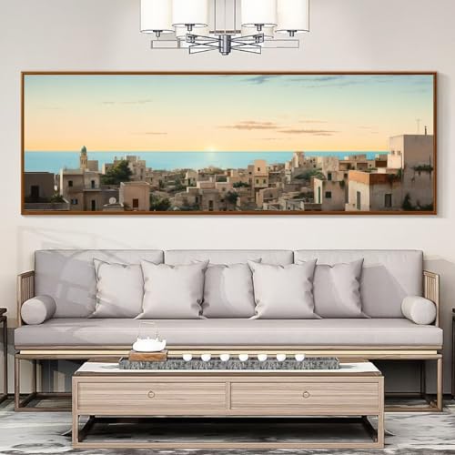 Diamond Painting Grand XXL 90x260cm avec strass ronds kit complet paysage de bord de mer