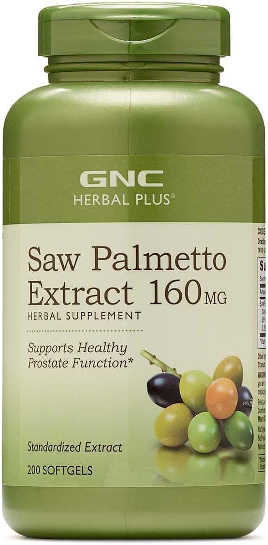 GNC Herbal Plus Saw Palmetto Extract 160mg, 200 Capsules