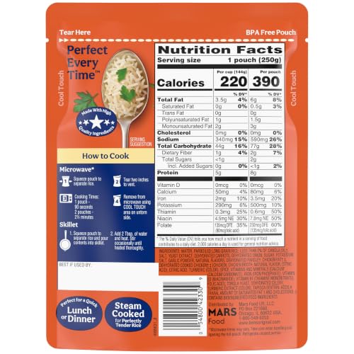 Image of BEN'S ORIGINAL Ready Rice Roasted Chicken Flavored Rice, Easy Dinner Side, 8.8 oz Pouch (Pack of 12)