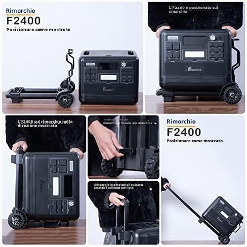 FOSSiBOT F2400 - Carrello Pieghevole con Ruote, Leggero, Compatto, Resistente al Carico per Viaggi, Campeggio e Movimento