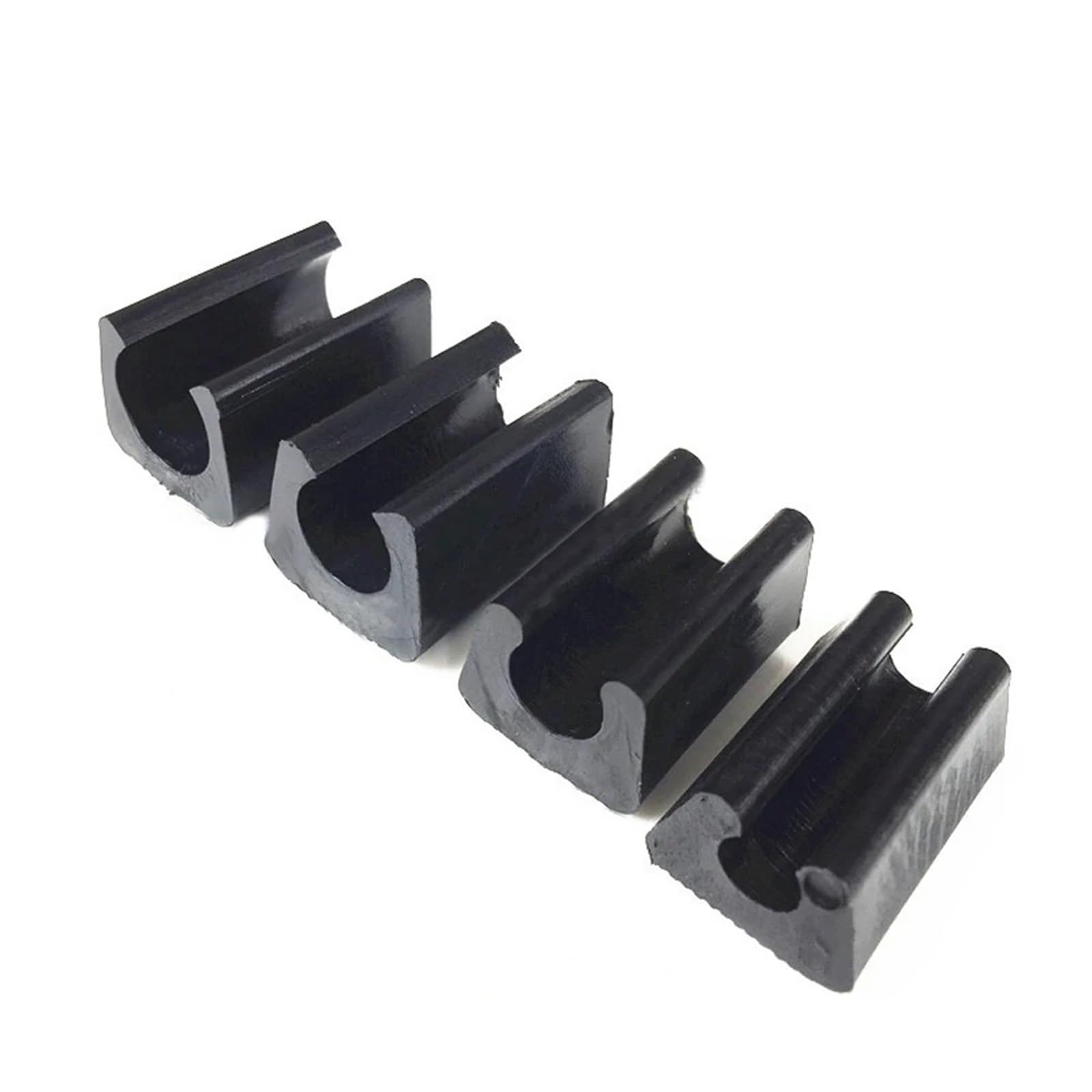 4pcs Plastic Chair Leg Pads Covers U-Type Non-Slip Pipe Clamps Office Stool Feet Wrap Pad Floor Protectors 8/10/12/14mm(10mm Black)