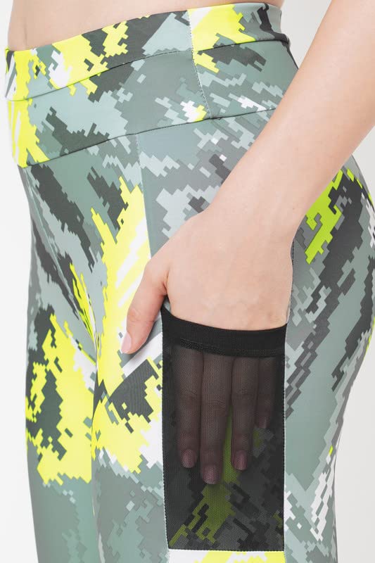 Image of JUST-Dry 7 /8 HIGH Waist CAMO Print GO Train Workout Tights