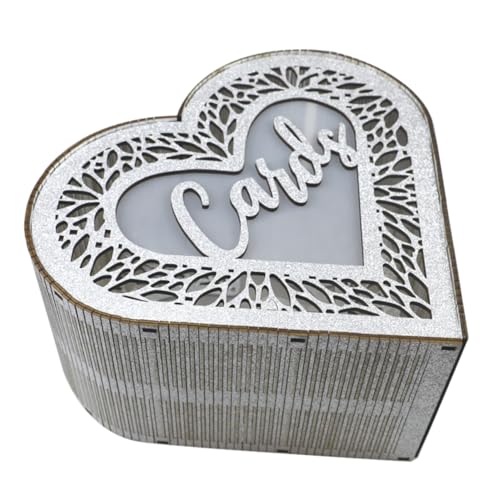 Caja de tarjetas de boda de madera para evitar la pérdida de sobres 2