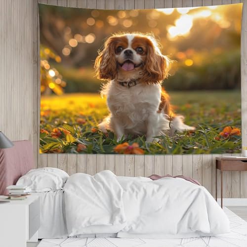 Impression 3D Shih Tzu tapisserie murale en polyester doux haute densité - 5