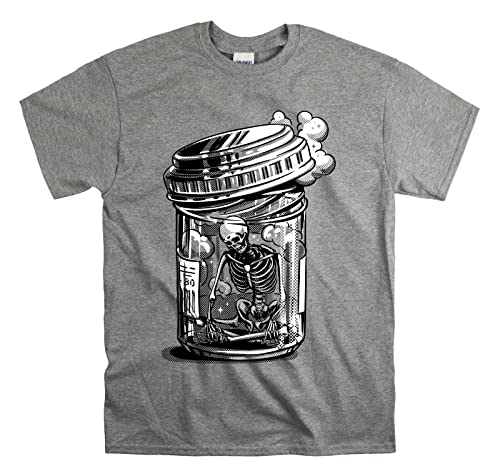 T-shirt Sad Skeleton Medicine Unhappy gris en taille S pour vos sorties urbaines
