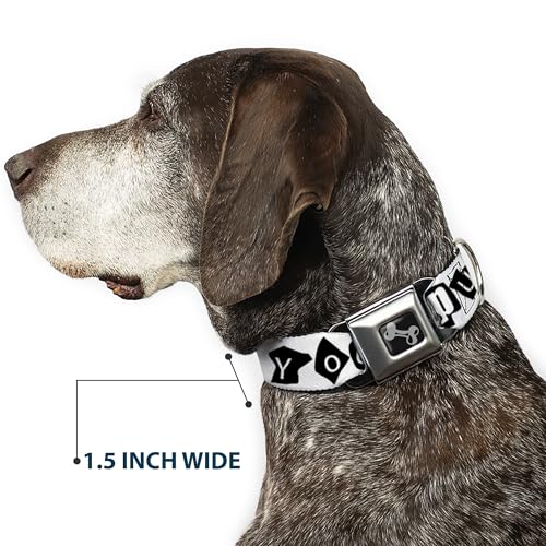 Collier de chien os noir blanc Buckle Down petite taille à clip robuste - 8