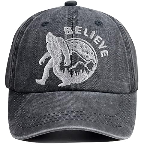 Bigfoot Gifts for Women Men, Funny Big Foot Believe Hat, Adjustable Embroidered Sasquatch Baseball Cap Birthday Decorations for Outdoor Exploration, Hunting, Mountain Nature Hiking Cover