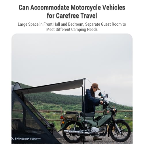 Carpa túnel para camping moto 2 personas amarilla miniatura 2