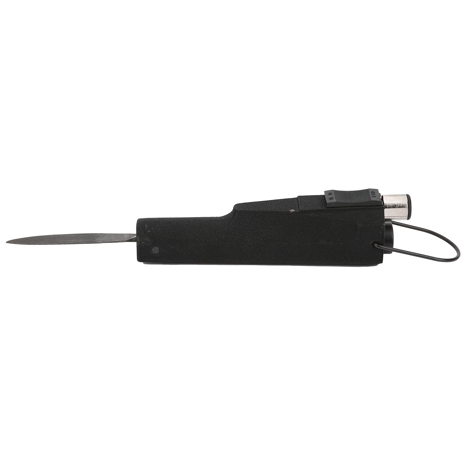 Eujgoov Pilnik Pneumatyczny KP 755 Pilnik Pneumatyczny ze Stali Stopowej 3700 uderzeń na minutę Skok 9 Mm 6,2 Kg Cm2 z 4 Pilnikami i Kluczem Sześciokątnym do Gratowania Fazowanie Przycinanie (Styl UE)
