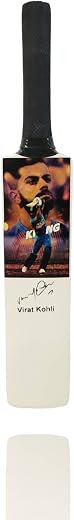 AEM Wood Virat Kohli Miniature Signature Cricket Bat With Photo Showpiece 12 Inch|Pack Of 1
